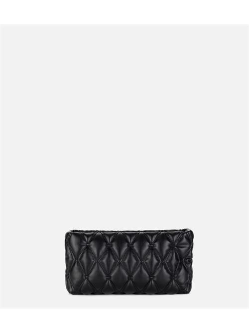 Clutch bag in embossed fabric with chain shoulder strap ELISABETTA FRANCHI | BS62A47E2.110